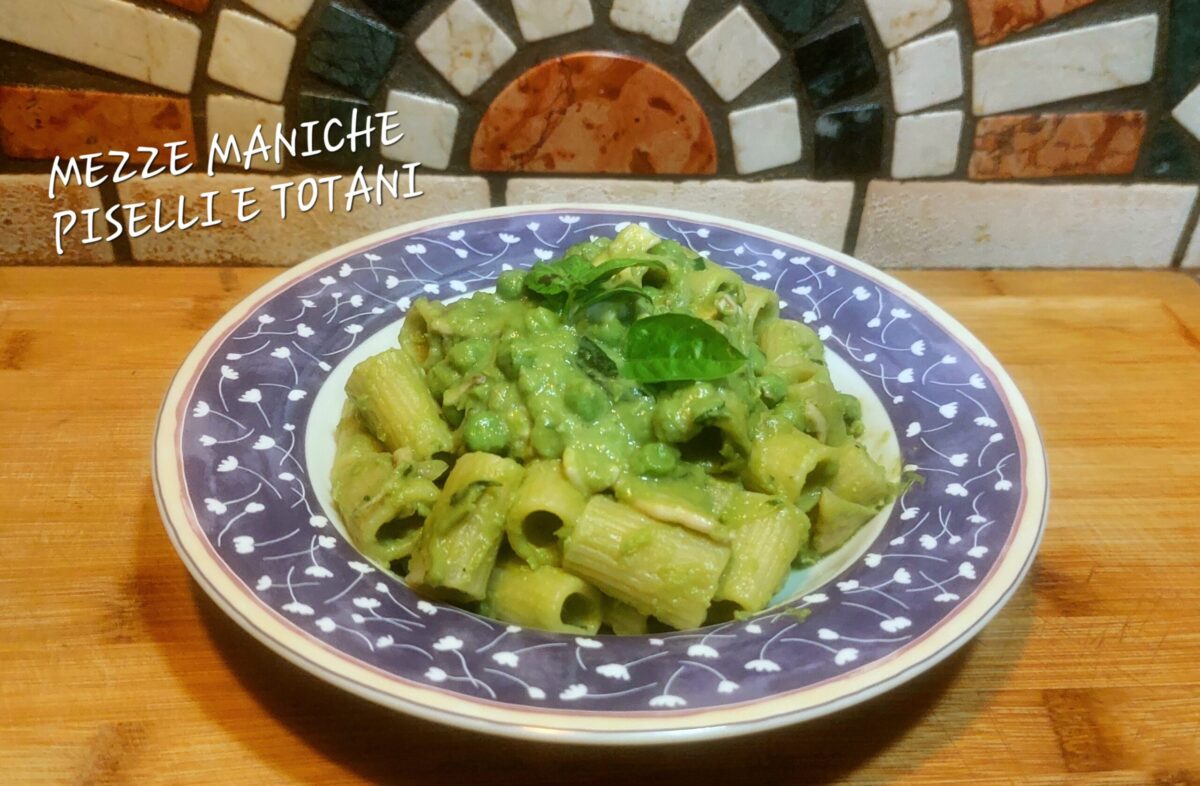 MEZZE MANICHE CON PISELLI E TOTANI. | Cucina con Mirko